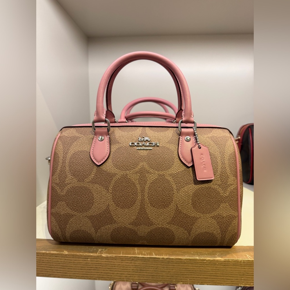 NWT！COACH ROWAN SATCHEL BAG IN SIGNATURE（CCD76）fast shipping HOLIDAY GIFT